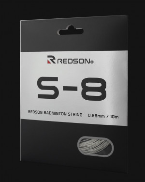 REDSON - Naciąg do badmintona S-8 biały (0,68 mm) - 1 set (10 m)