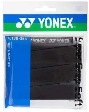 YONEX - Owijka wierzchnia gładka AC136 SOFT - 3 szt. (4 kolory)