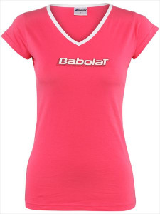BABOLAT - T-shirt dziewczęcy TRAINING różowy (13)