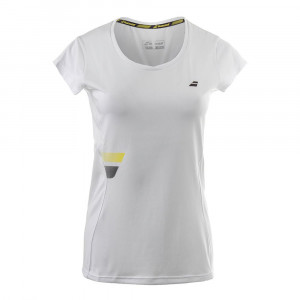 BABOLAT - T-shirt dziewczęcy Core Flag Tee white (17)