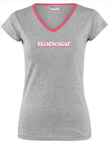 BABOLAT - T-shirt dziewczęcy TRAINING szary (13)