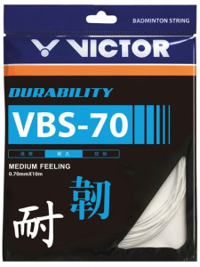VICTOR - Naciąg do badmintona VBS 70 (0,70 mm) biały set - 10 m