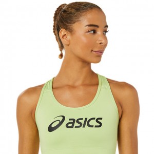 ASICS - Biustonosz sportowy Core Asics Logo Bra lime green/black