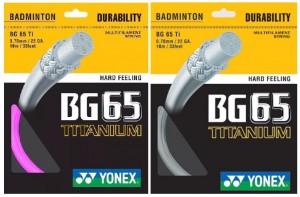 YONEX - Naciąg do badmintona BG 65 Titanium (0,70 mm) - 1 szt. (2 kolory)