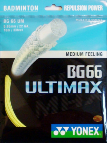 YONEX - Naciąg do badmintona BG 66 Ultimax żółty.jpg