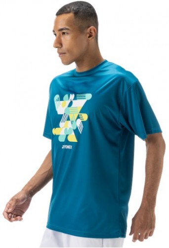 YONEX T-shirt męski 0043 Practice blue green_4.jpg