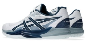 ASICS - Buty męskie do badmintona Powerbreak FF white/vintage indigo