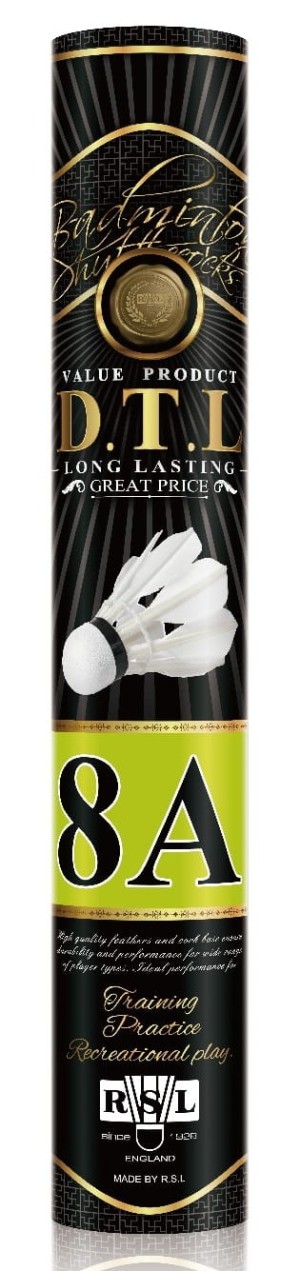 RSL - Lotki piórowe do badmintona 8A - 12 szt. (8-piórowe)