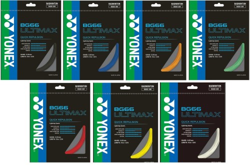 YONEX Naciąg do badmintona BG 66 Ultimax 7 kolorów set.jpg