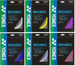 YONEX - Naciąg do badmintona BG80 (0,68 mm) - 1 szt. (6 kolorów)