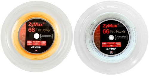 ASHAWAY Naciąg do badmintona Zymax 66 orange white rolka.jpg