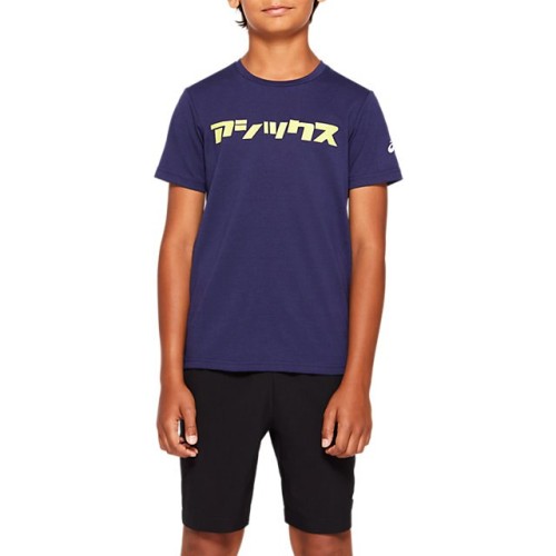 ASICS T-shirt junior U Katakana SS Top peacoat.jpg